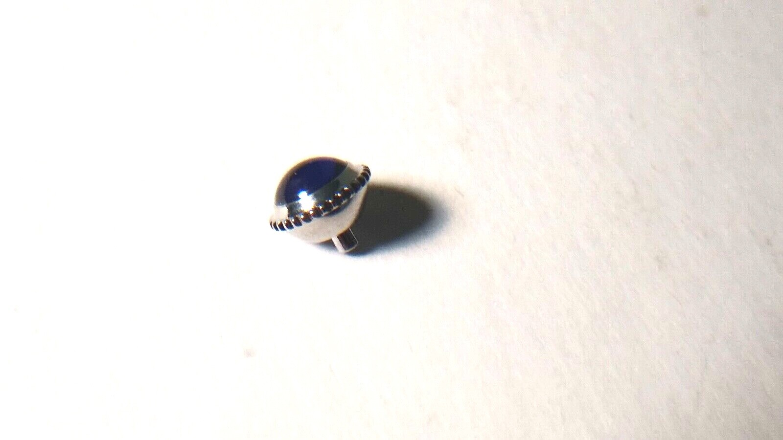 Cartier crown 6mm Large BLUE GEM/Jewel stainless steel
