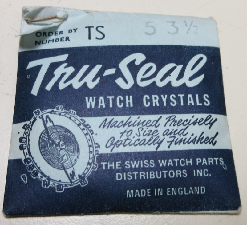 TRU SEAL ROUND WATCH CRYSTAL TS 53 1/2 WATCHMAKER REPLACEMENT PART #365