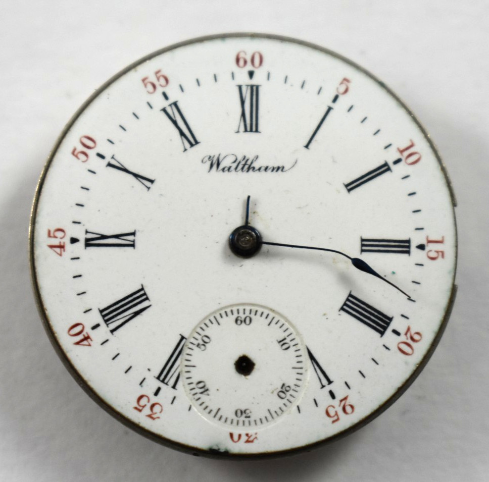 Vintage Waltham Seaside 0s 11J Hunting Pocket Watch Movement lot.qq