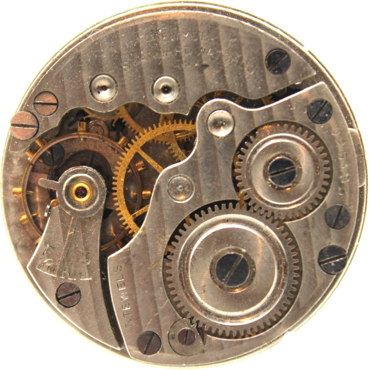 1912 NEW YORK STANDARD POCKET WATCH MOVEMENT 025135 GRADE: EXCELSIOR 0s 7j (PD)