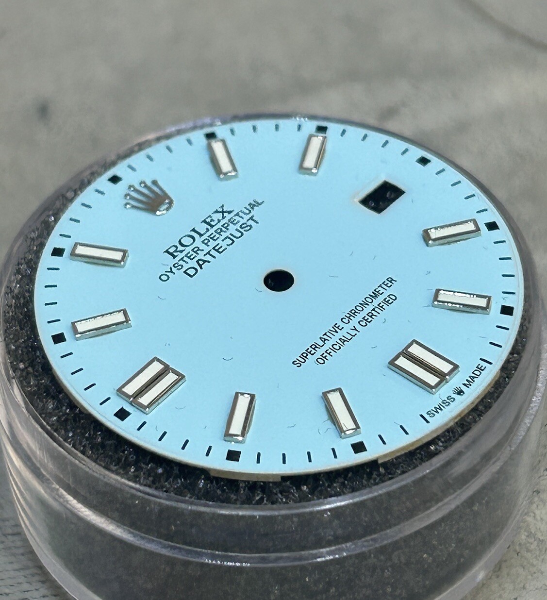 Rolex 41mm Datejust Custom Light Turquoise Index Dial For Model 126334 & 126300