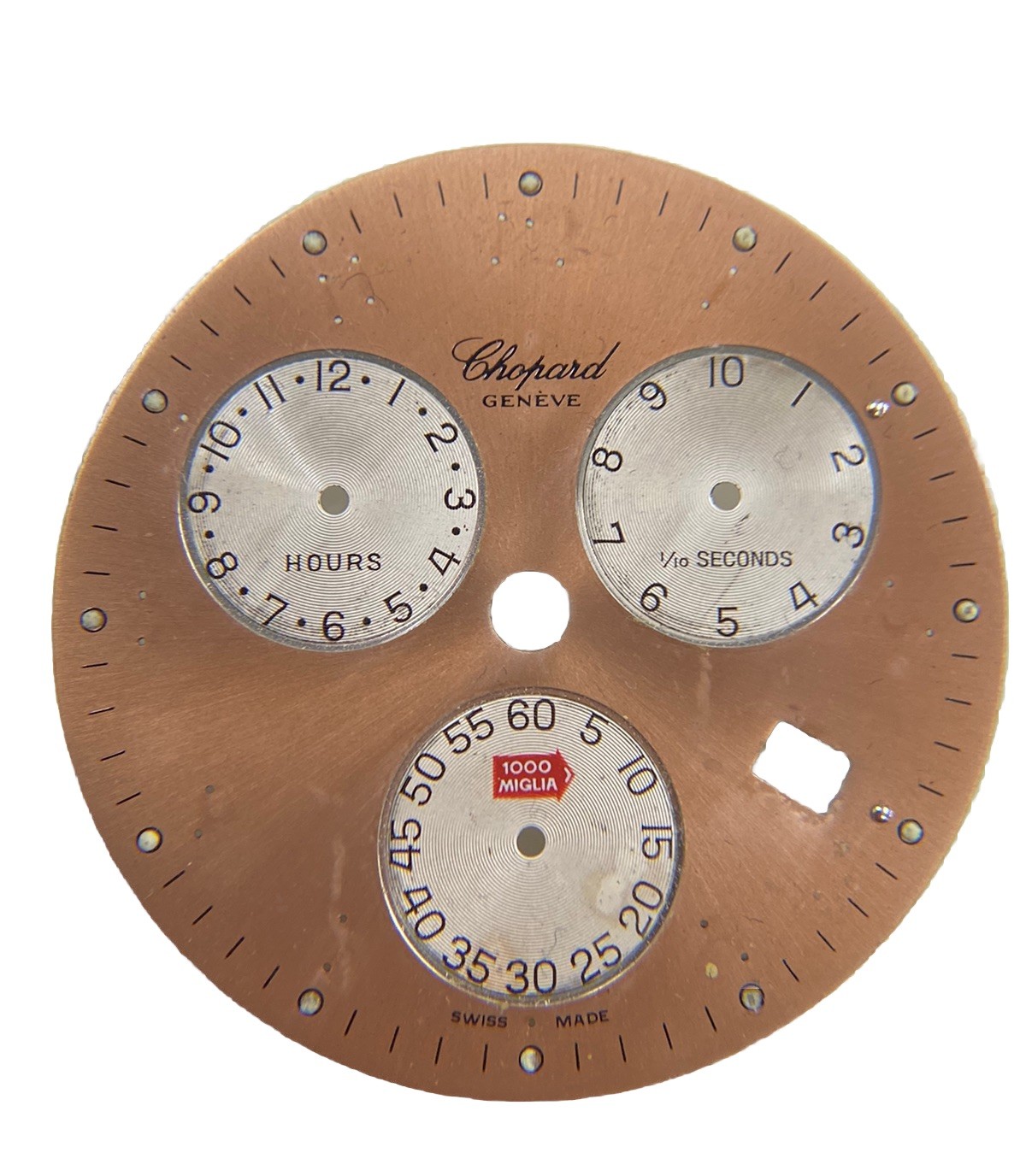 Genuine Chopard Geneve 1000 Mille Miglia Chronograph ETA 251.262 Salmon Dial