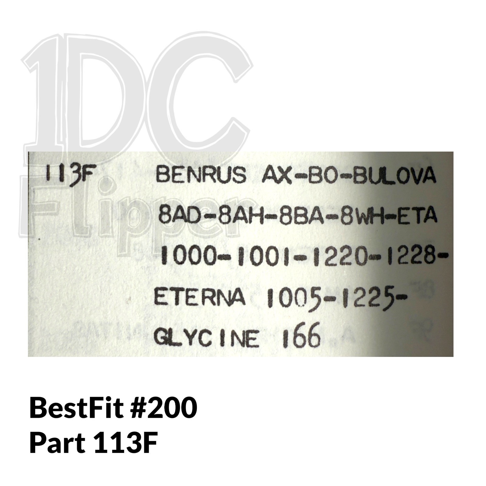 ETA 1000 401/105 WINDING STEM BestFit 200/113F, 0.90, 13.7mm Fits Multiple Read!