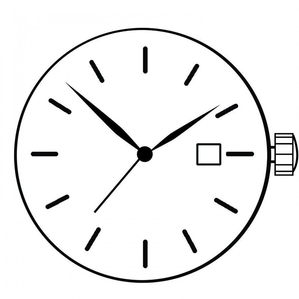 ETA 803.112 Watch Quartz Movement 3 Hands Date At 3/6