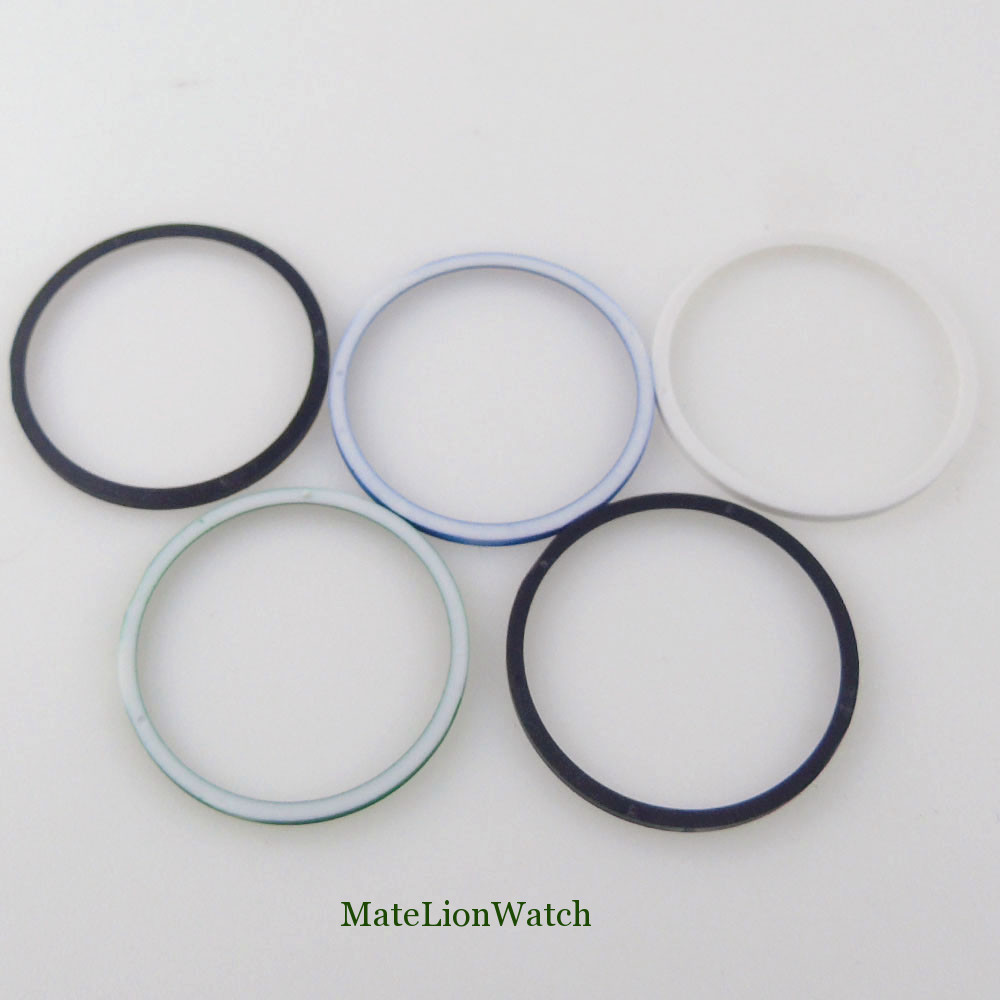 Watch Case Parts Chapter Ring 31.2mm*28mm*1.6mm Plastic Black/White/Blue/Green