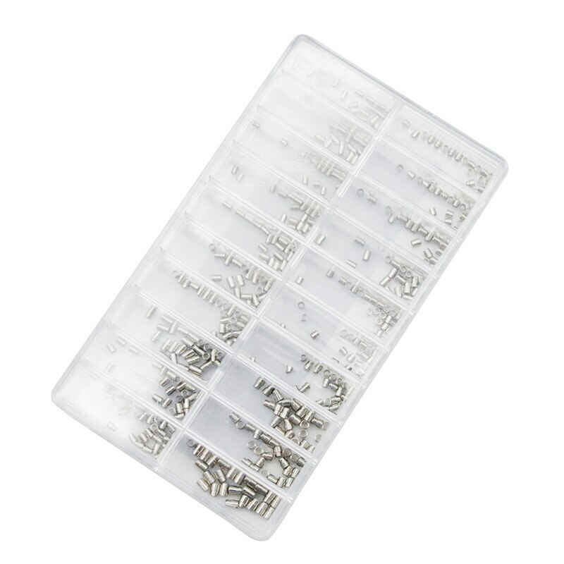 500pcs/box Stainless Steel Assortment Watch Crown Tube Repalcement Parts