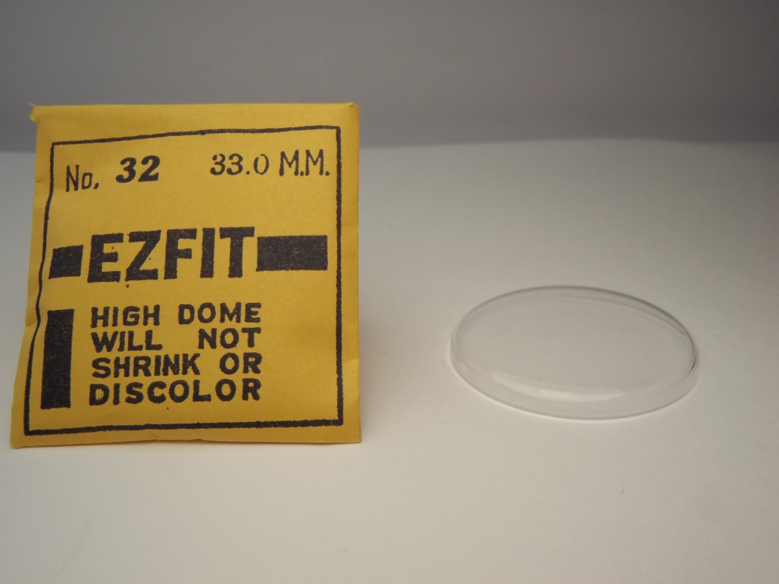 New Old Stock Hi Dome Plastic Watch Crystal No. 32 = 33.0 mm item crystal Lot 7
