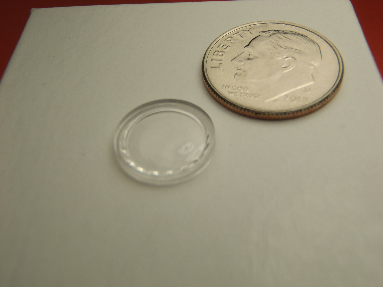 FWC HIGH ROUND Diamond Edge PLASTIC WATCH STEP CRYSTAL 11.5 MM NOS