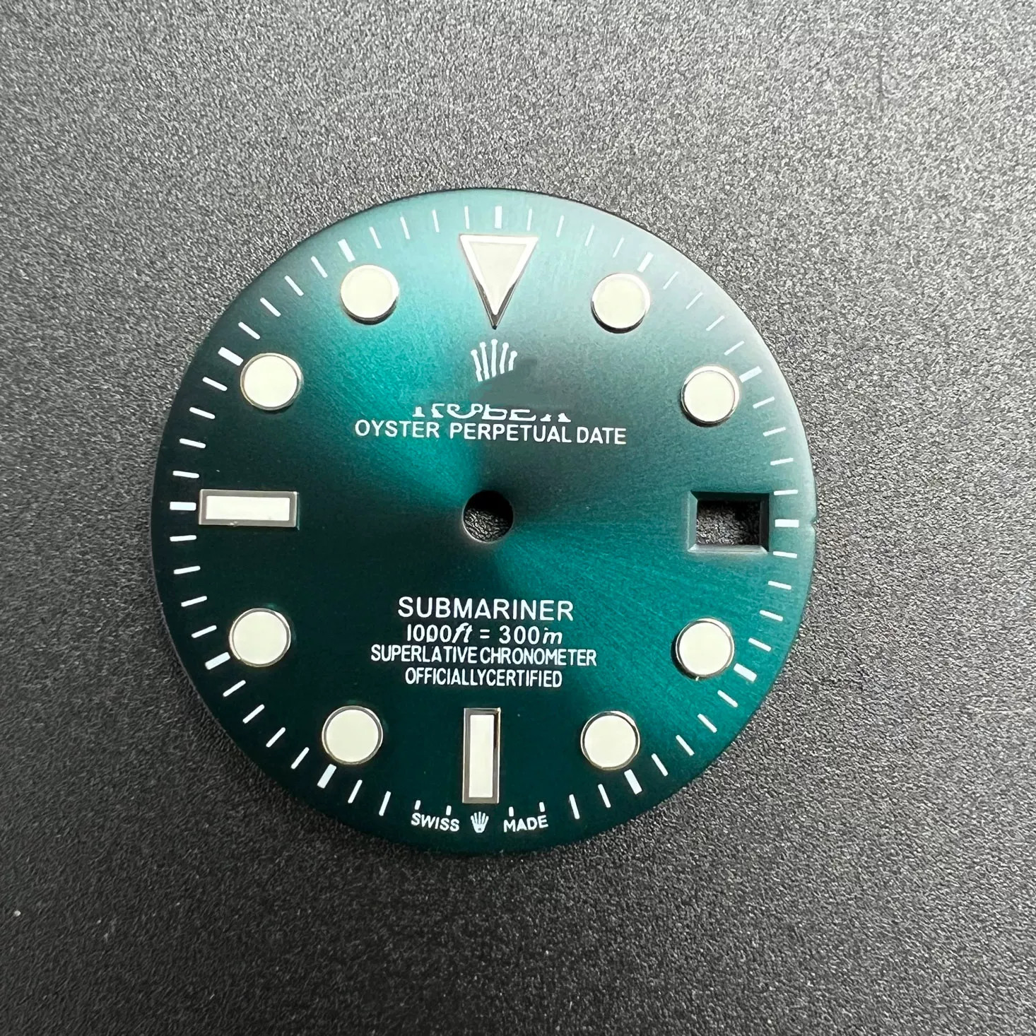 29mm Sun Pattern Watch Dial Green Luminous for NH35 NH36 Movement Watch Parts