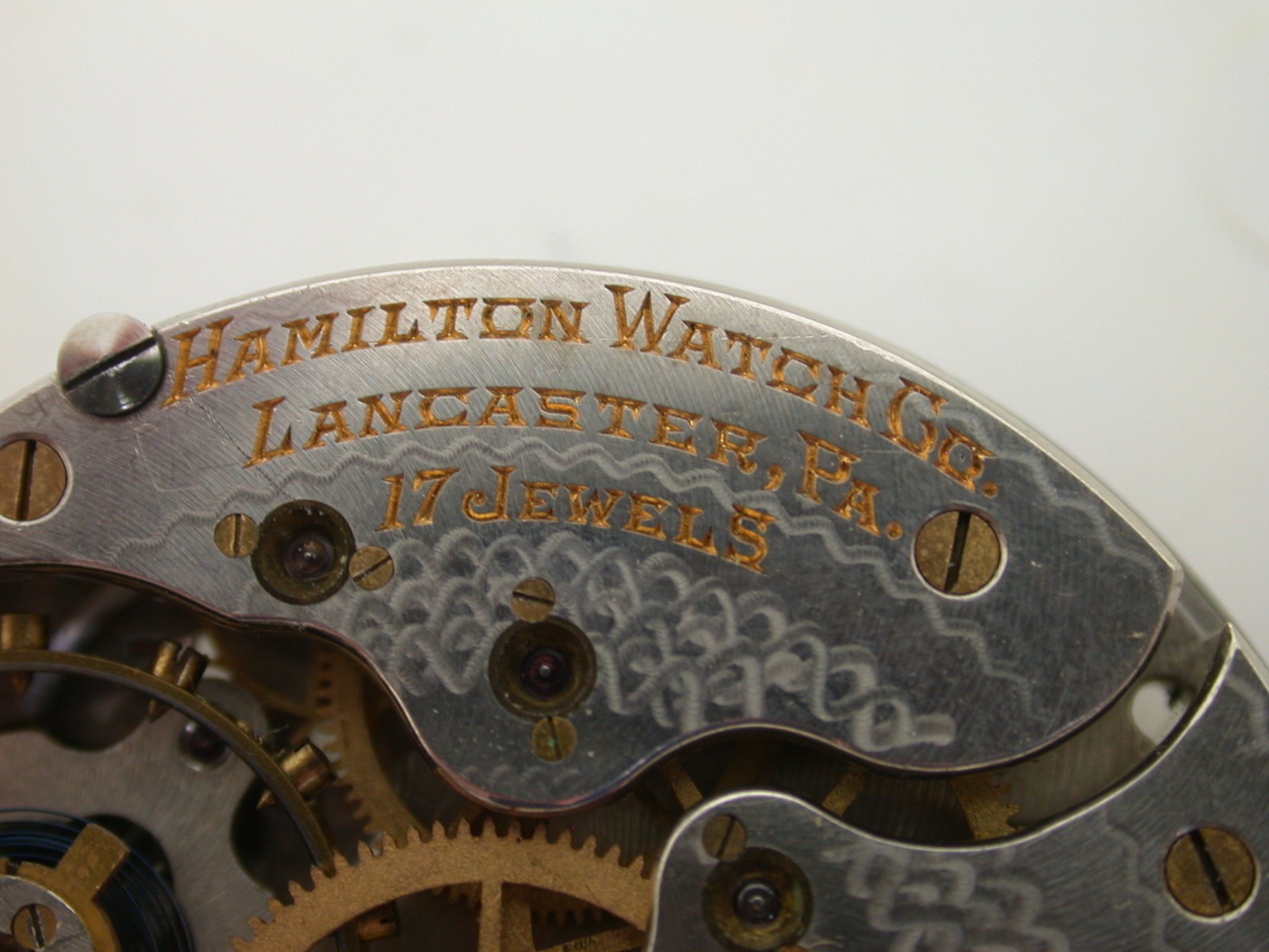 HAMILTON GRADE 974, SIZE 16, 17 JEWEL MOVEMENT – 39MR13