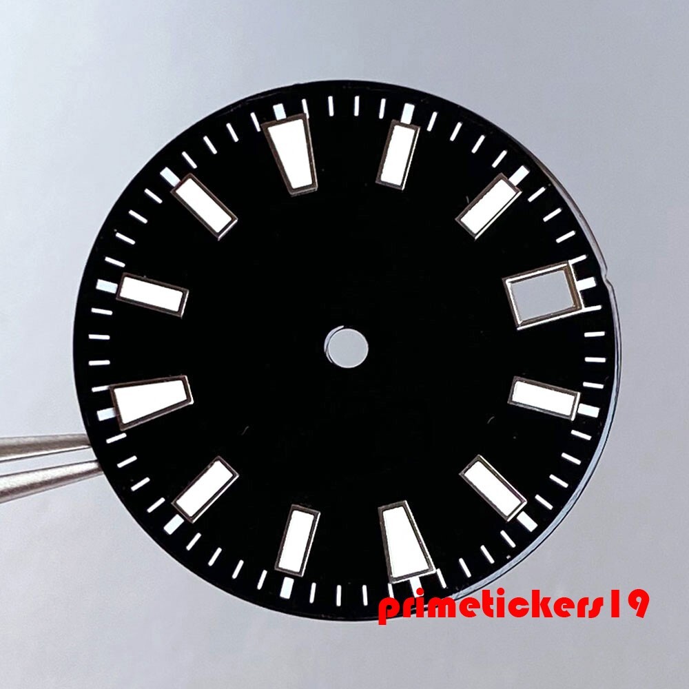 29mm NH35 Watch Dial+Hands Set Sunburst Date Window Lume Wristwatch Accessories