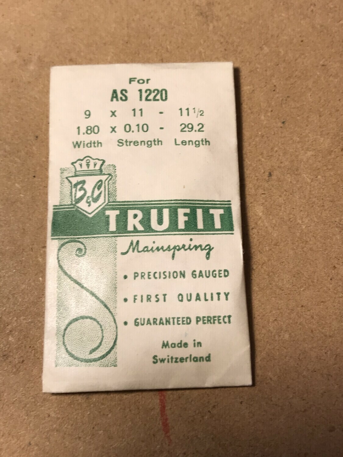 Trufit Mainspring for A.S. caliber 1220 – Steel