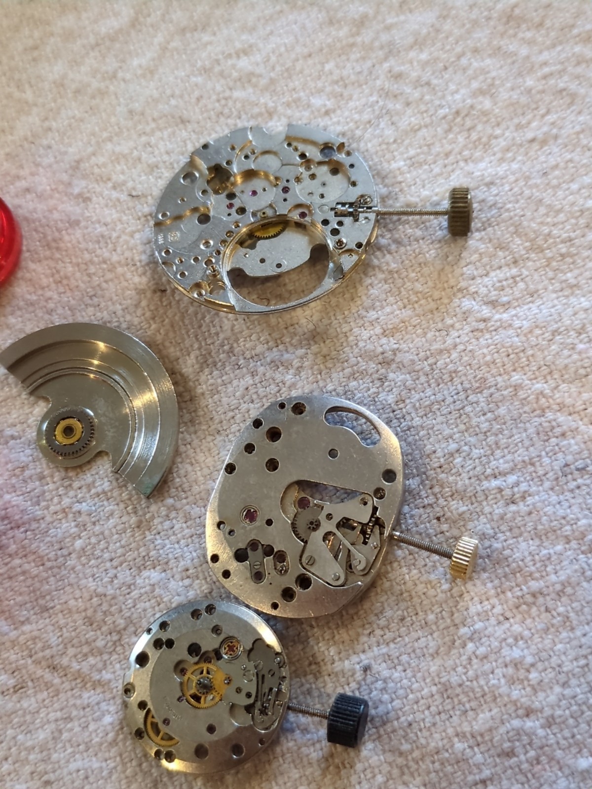 !!Lot of Watch Movement Parts. Movement Plates, Rotor, Wheels, and Crowns. Look!