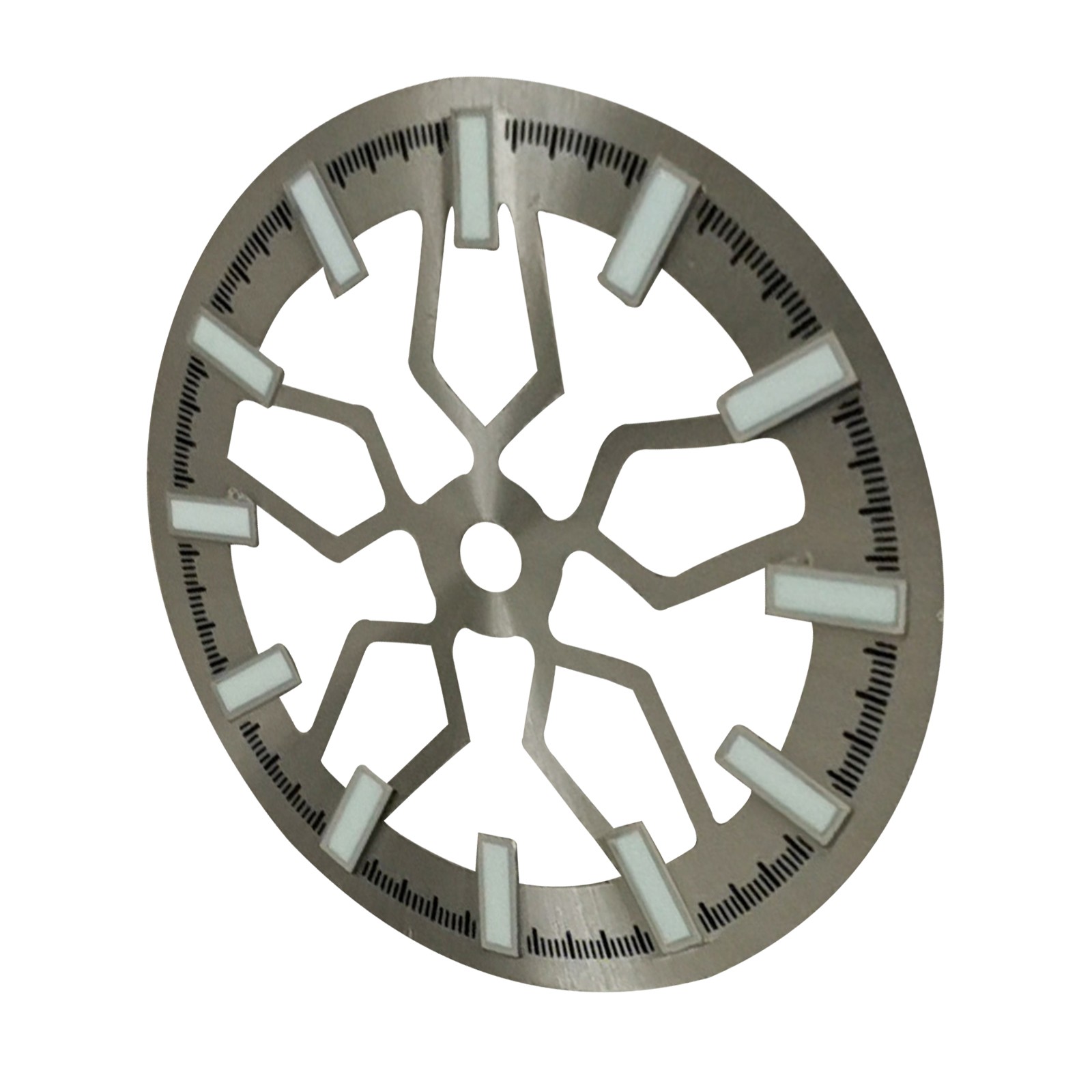 28.5mm C3 Green Luminous Hollow Watch Dial Face for Japanese NH70 Movement