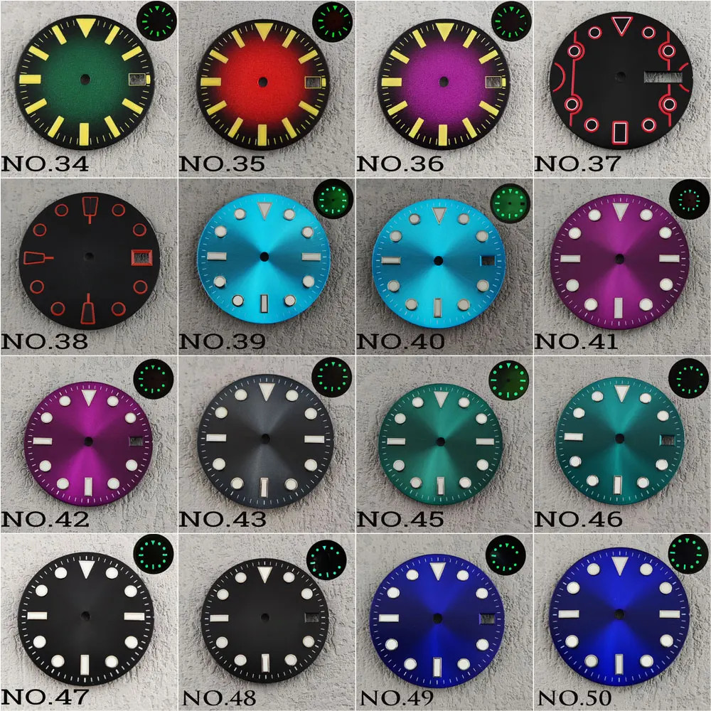 NH35 dial 28.5mm/29mm luminous lumen sterile dial suitable for NH35/36 movement