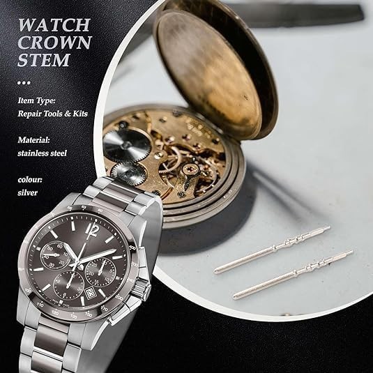 5Pcs Movement Watch Steel Stem Crown Kit NH35 NH36 NH38 NH39 Spare Parts Repair