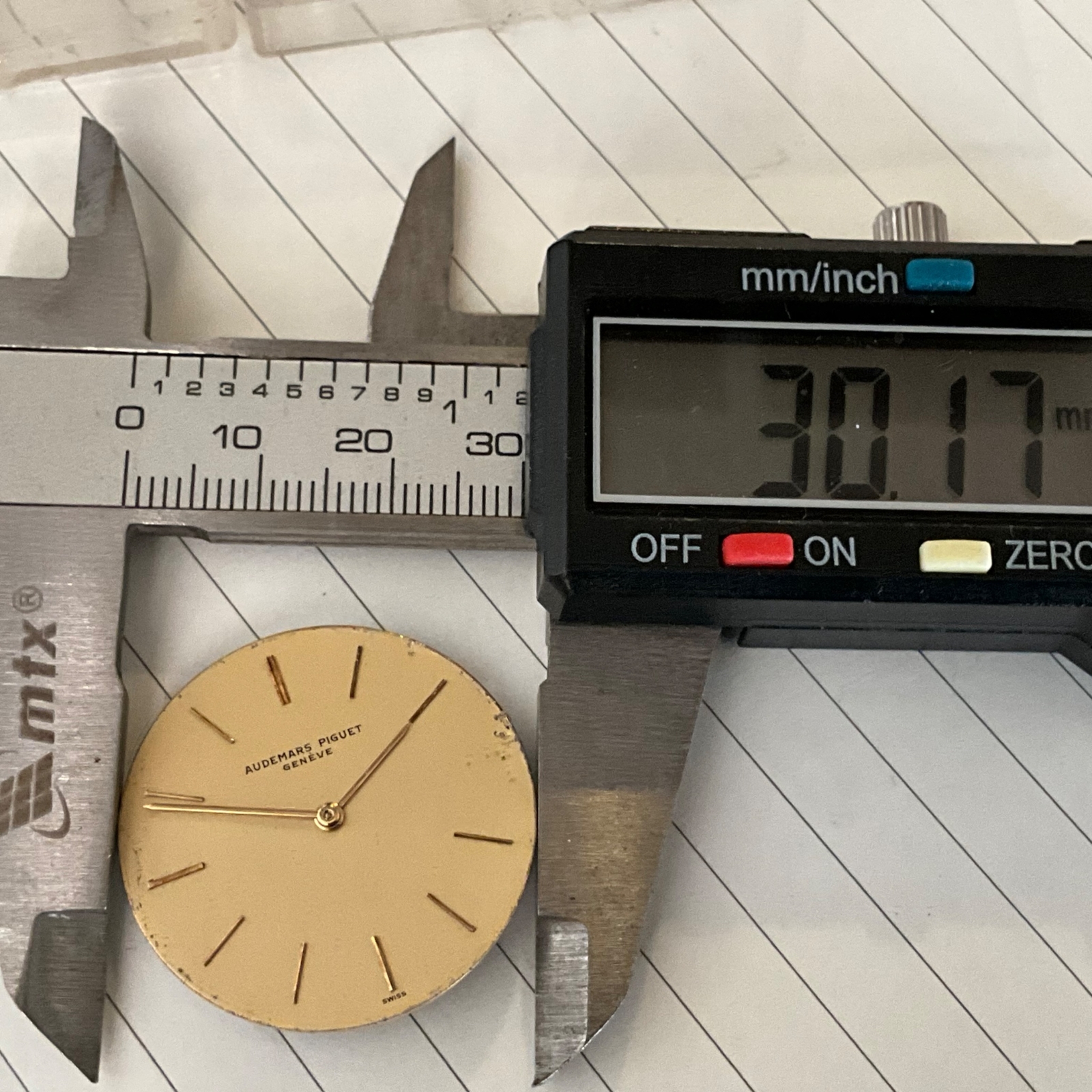 AUDEMARS PIGUET DRESS DIAL AND MOVEMENT 100%O ORIGINAL 30MM CALIBER K 2001