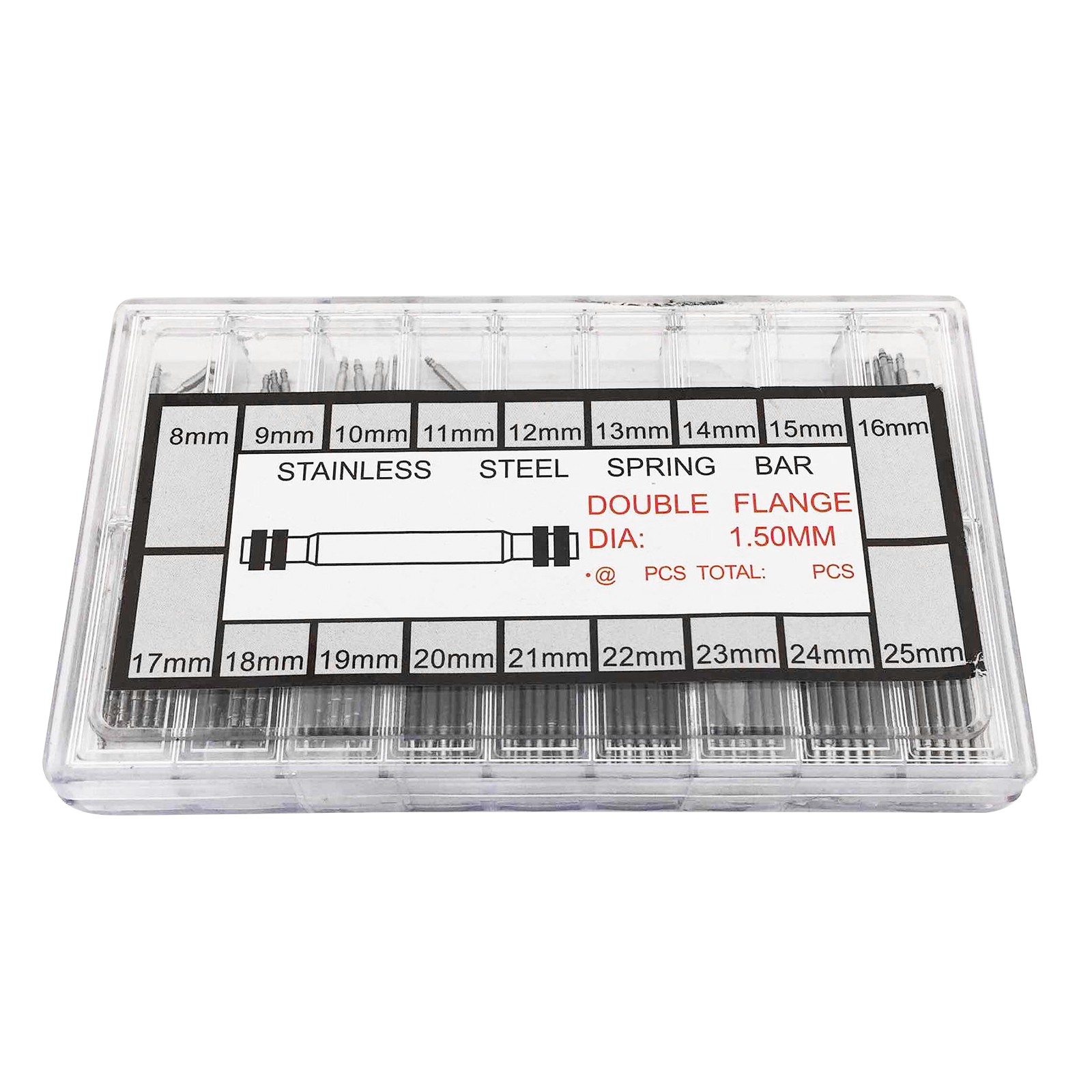 360PCS Steel 8mm-25mm Watchmakers Watch Spring Bars Strap Link Pins Repair Tool