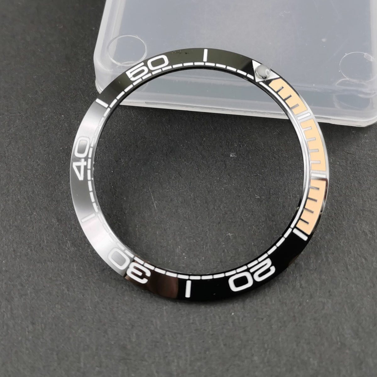 Black/Blue Slope 38mm Ceramic Watch Bezel Ring Insert Fit 40mm SUB Watch