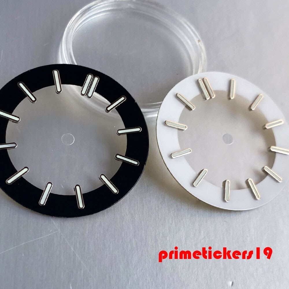 Fit NH70 NH72 NH35 Skeleton Hollow 29mm Watch Dial+Hands Black/White Face Parts