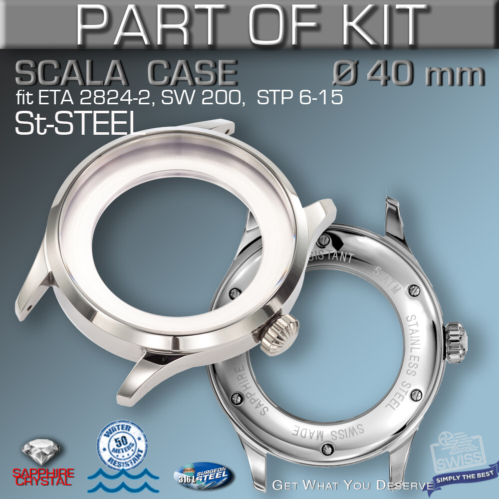 DO IT YOURSELF KIT: SCALA 40 MM Ø, 50M , CASE-SKEL-DIAl-HANDS-SKEL-MOV. STP 6-15