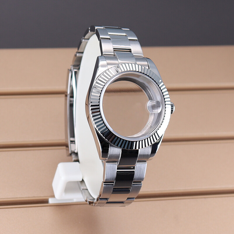 36mm/39mm Watch Case Oyster Strap Sapphire Glass For Seiko Nh35/36 8215 Movement