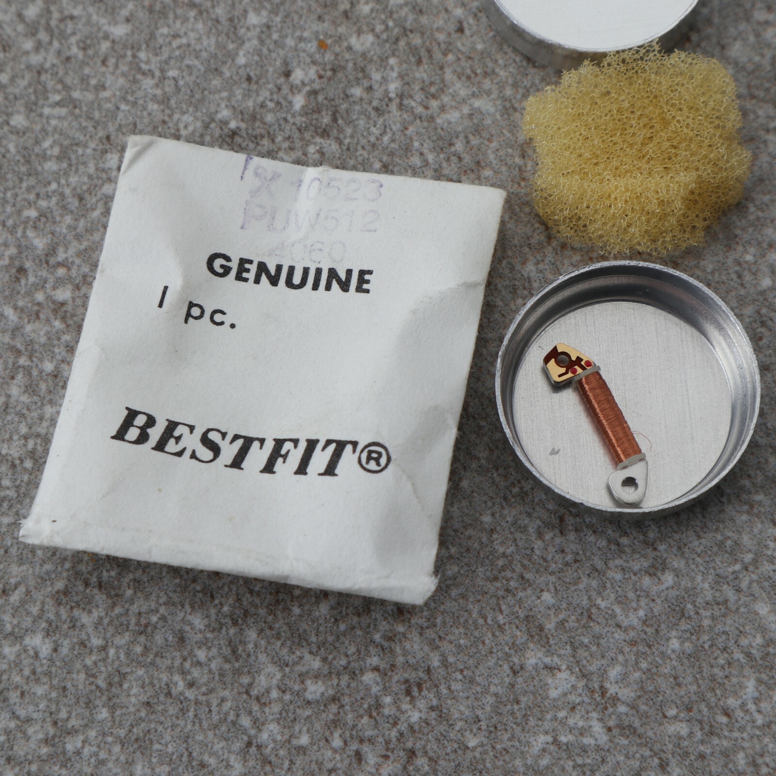 NOS PUW 512 Coil For Quartz Watch Movement Part New Old Stock (G5D4)