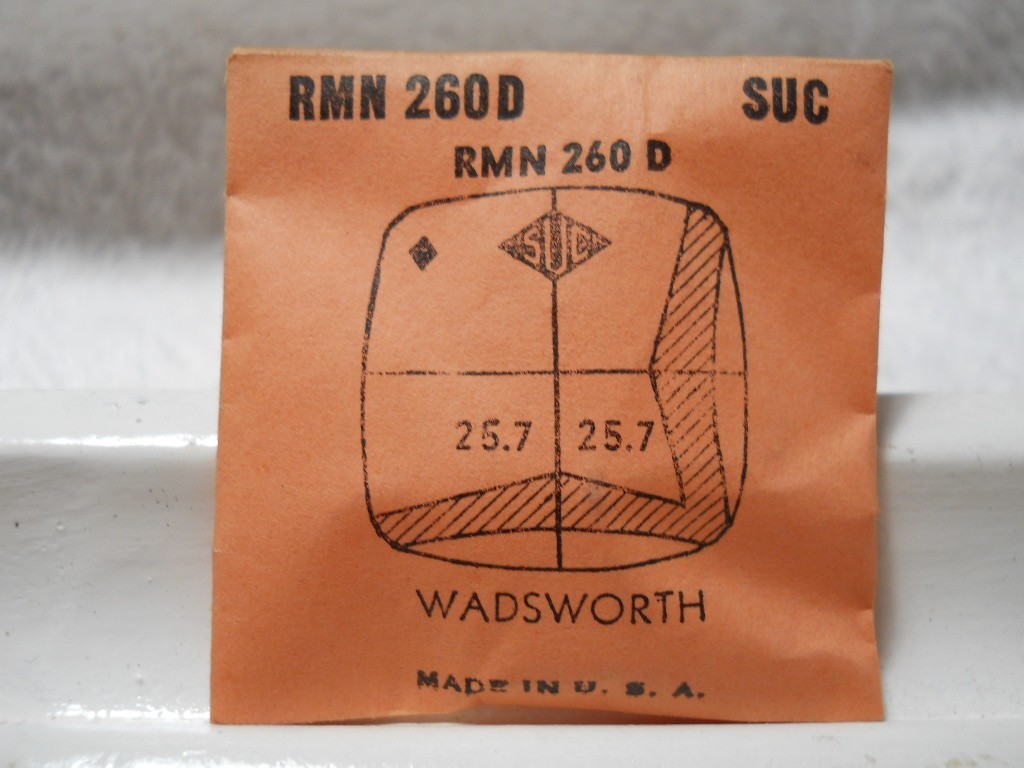 SUC RMN260D Watch Crystal For Wadsworth 2002 Waltham Douglas Hilton 25.7 x 25.7