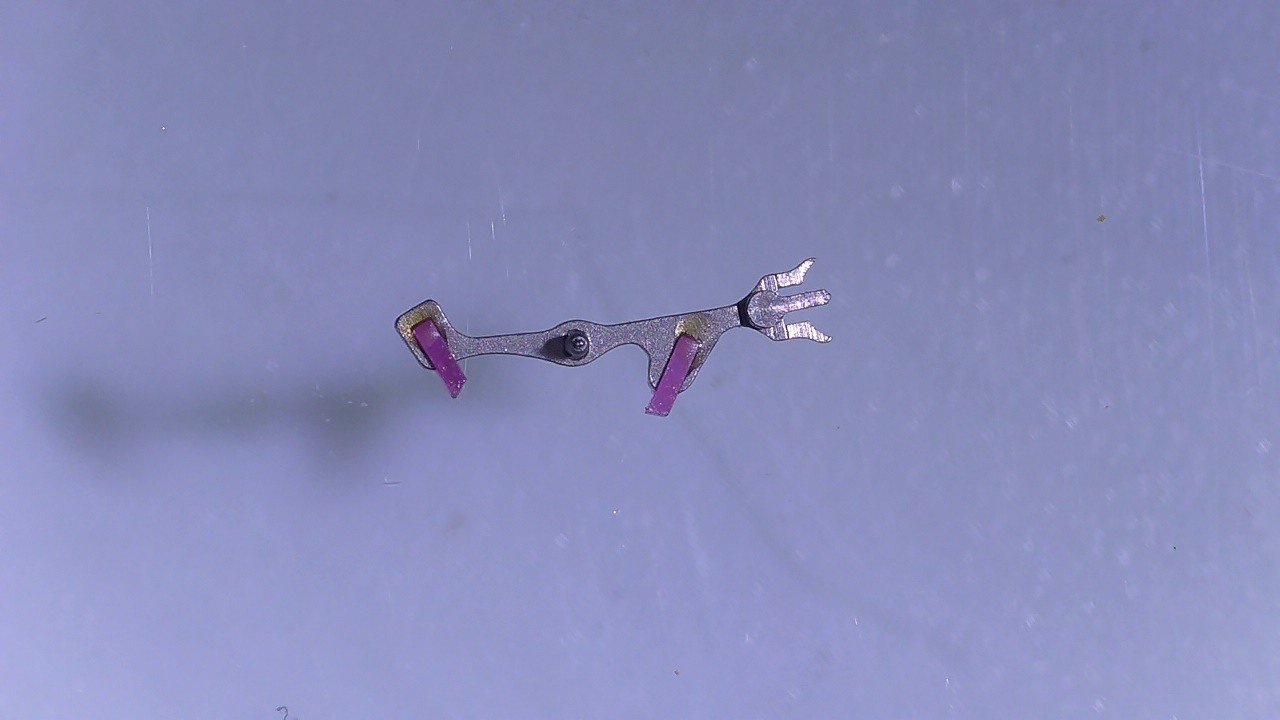 Anchor For Watch Lip T.18 – Escapement Part – Gray Steel – Pink Palettes.