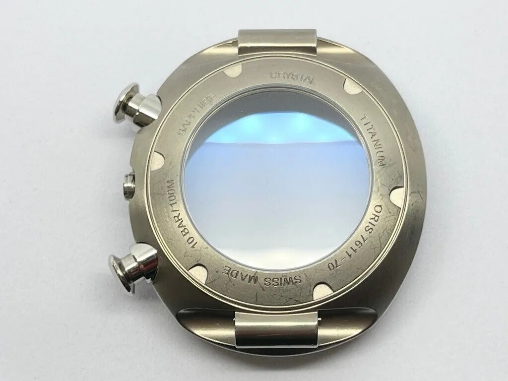 Oris Automatic Chronograph Men’s 7611-70 Titanium Watch Case NOS RUF LIMITED EDI
