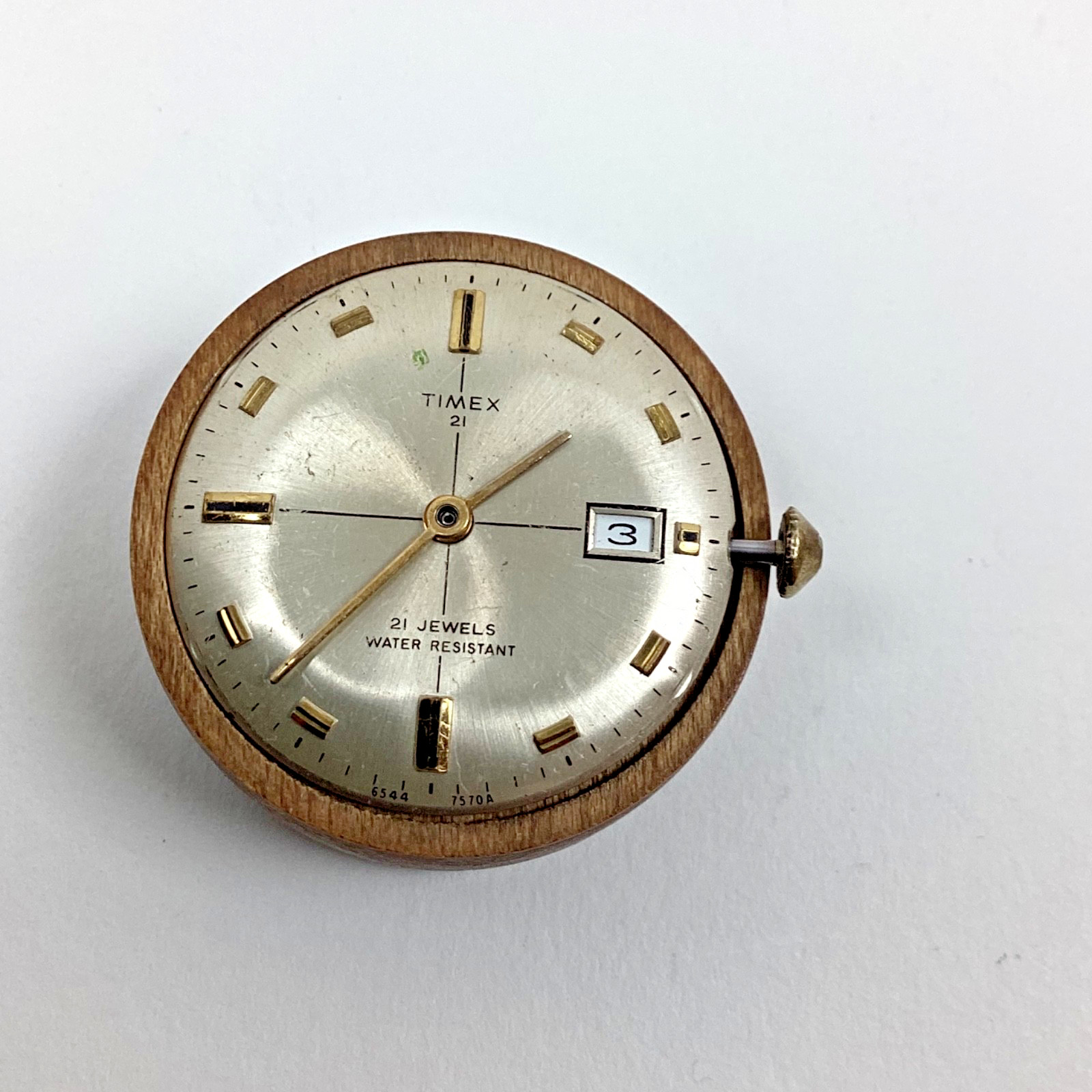 Lot of Timex 21 Jewel Mechanical M75 Date Movement Dial Hands Parts Repair READ