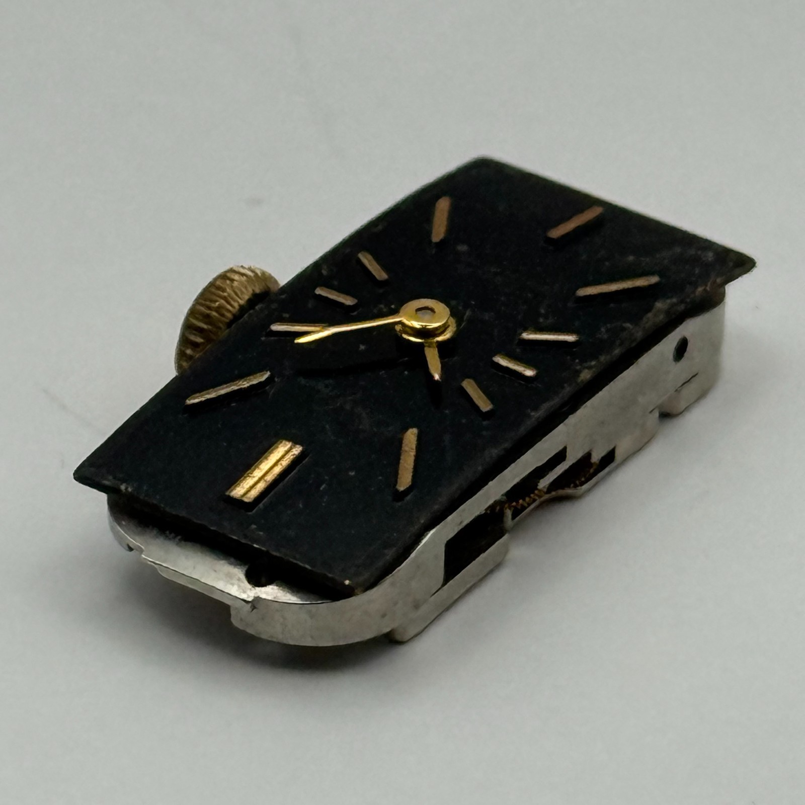 Citizen 9407 Parashock Baguette Watch Movement Manual Wind Vintage Parts 10.2mm