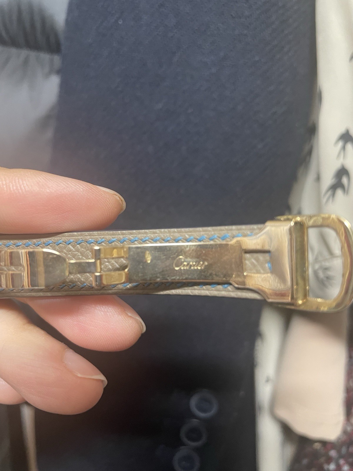 Genuine Cartier 18K 750 Yellow Gold Deployment Folding Clasp Buckle 14mm Vintage