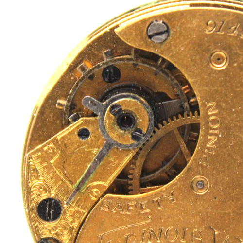 1889 ILLINOIS POCKET WATCH MOVEMENT 914924 GRADE: 130 4s 7j (QA2)