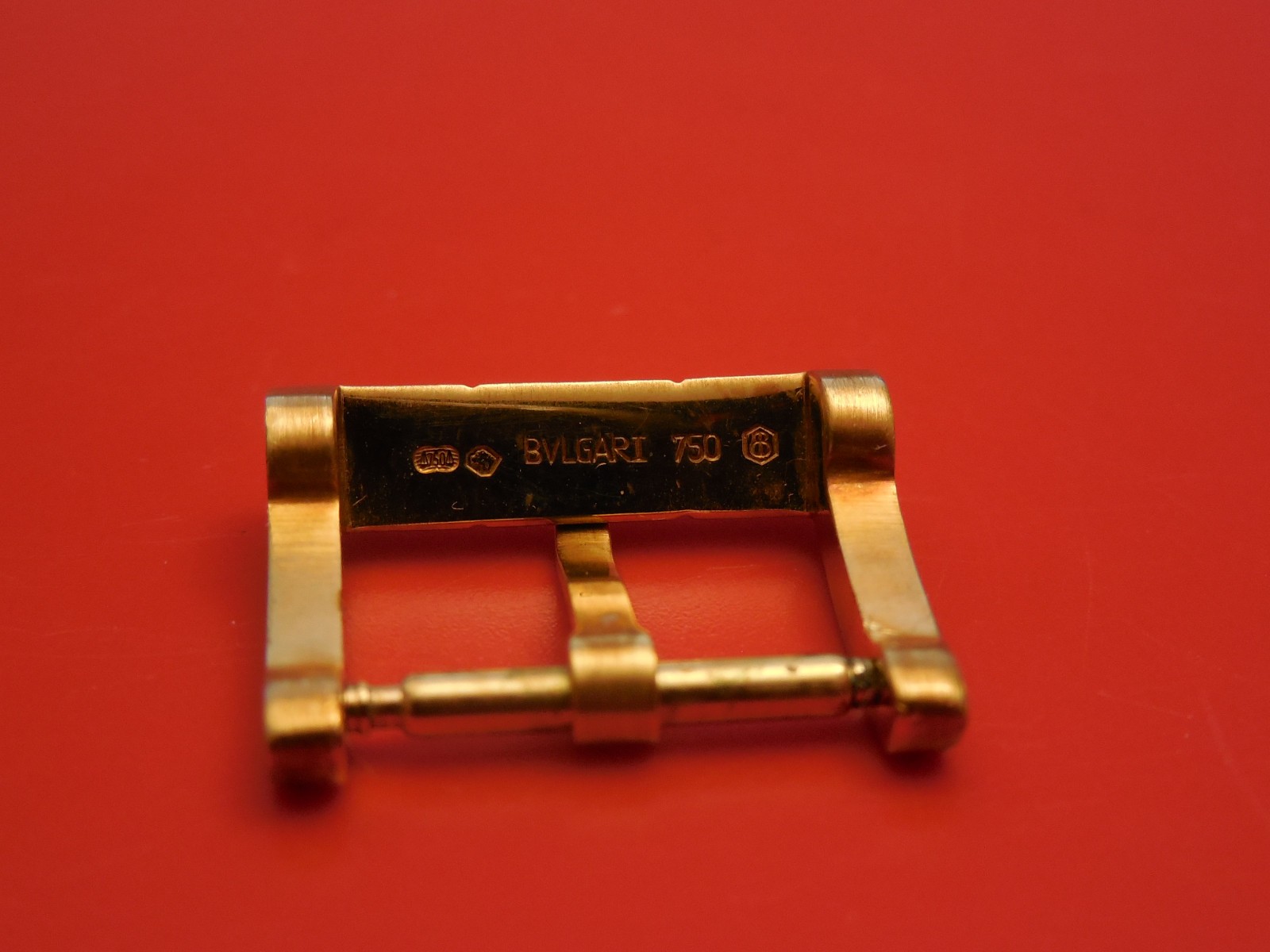 BVLGARI SOLID 18K GOLD 16MM / 20MM TANG BUCKLE FOR LEATHER STRAP BAND BRACELET