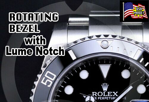 For-Rolex Submariner HD Clear (ONLY) Bezel Protectors with Lume Notch set of 2