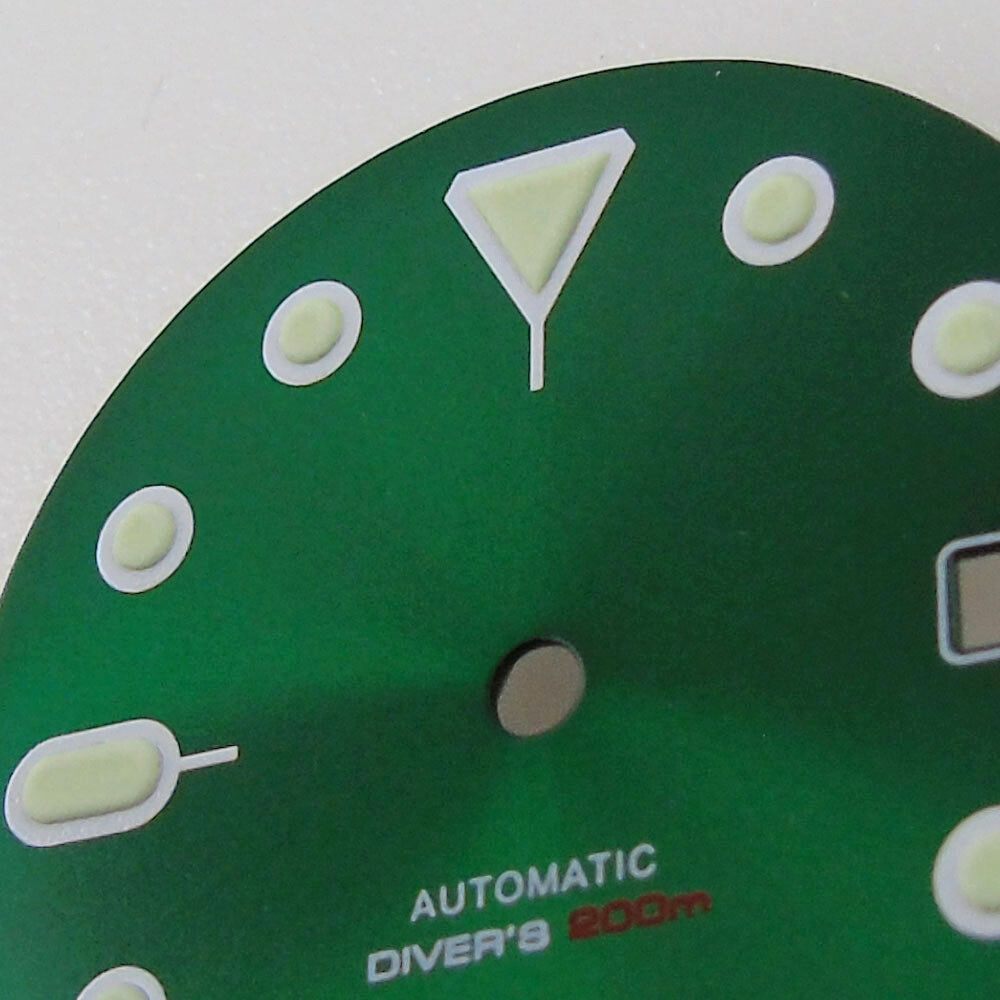 Fit NH35 NH36 29mm Watch Dial Black/Blue/Green For 3.8 Crown Case Date Window