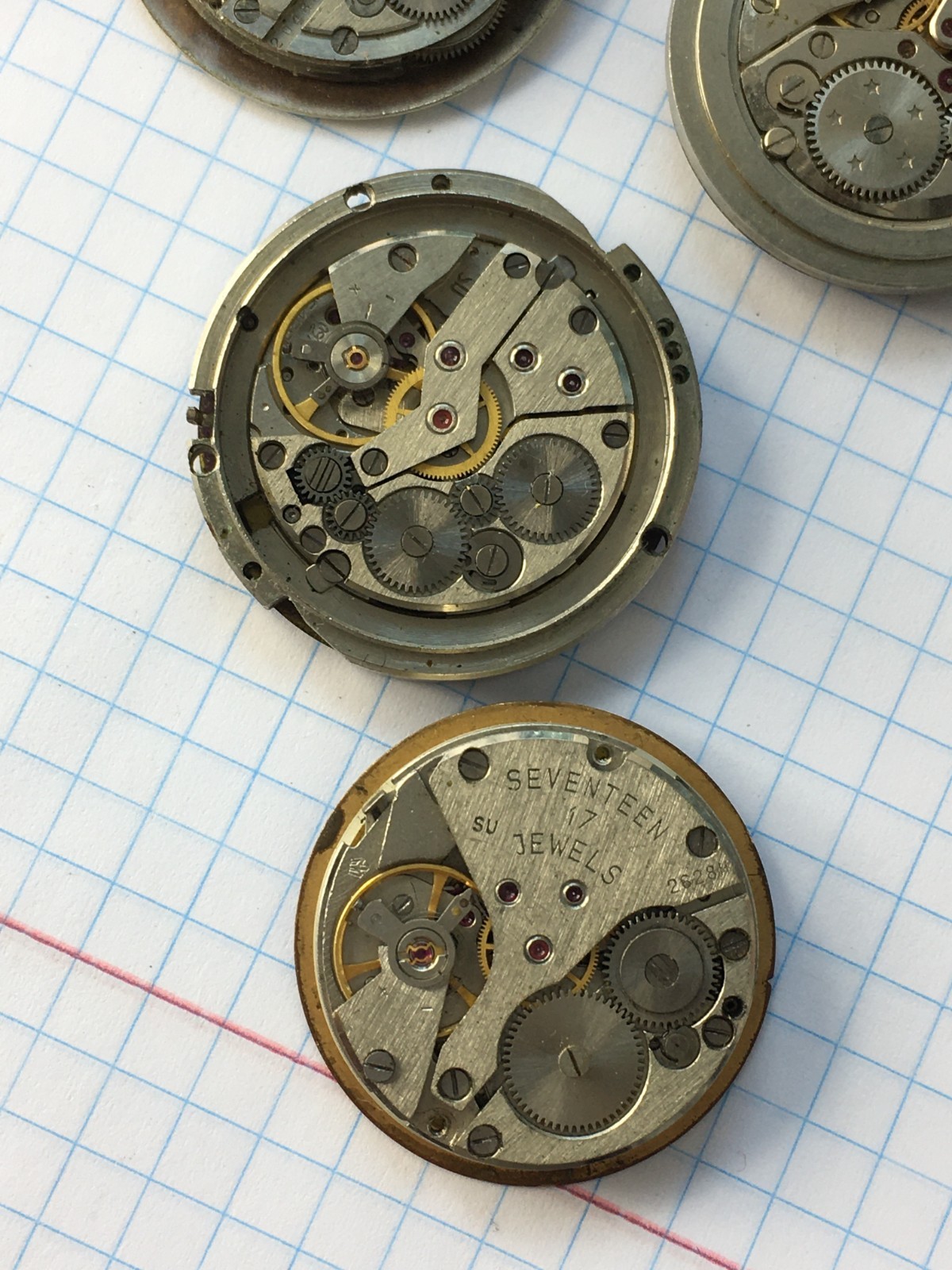 MOVEMENTS (12pcs) FOR MENS WRIST WATCH Slava Vostok Poljot USSR for parts