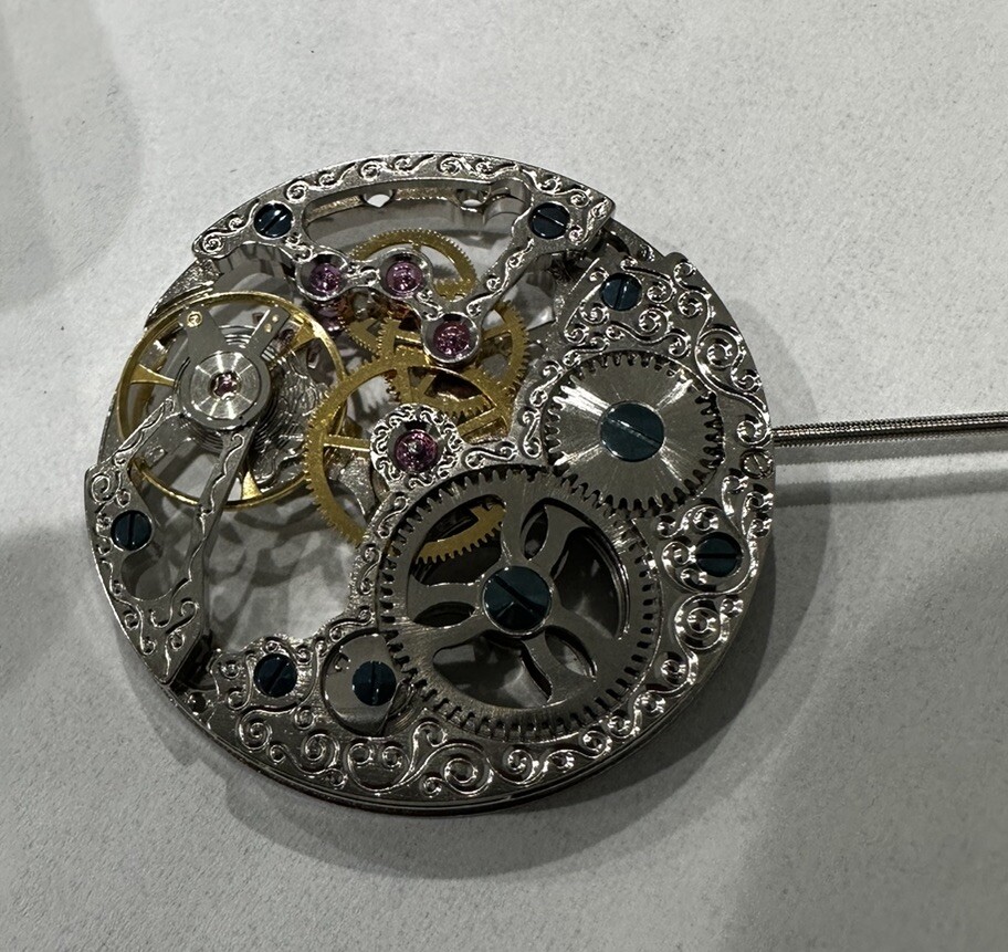 New Chinese CH9310 Replacement UT6498 Skeleton Mechanical Winding Watch Movement