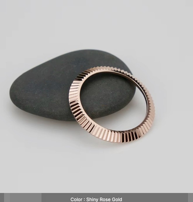 316L Stainless Steel SKX007 Fixed Fluted Bezel – Rose Gold