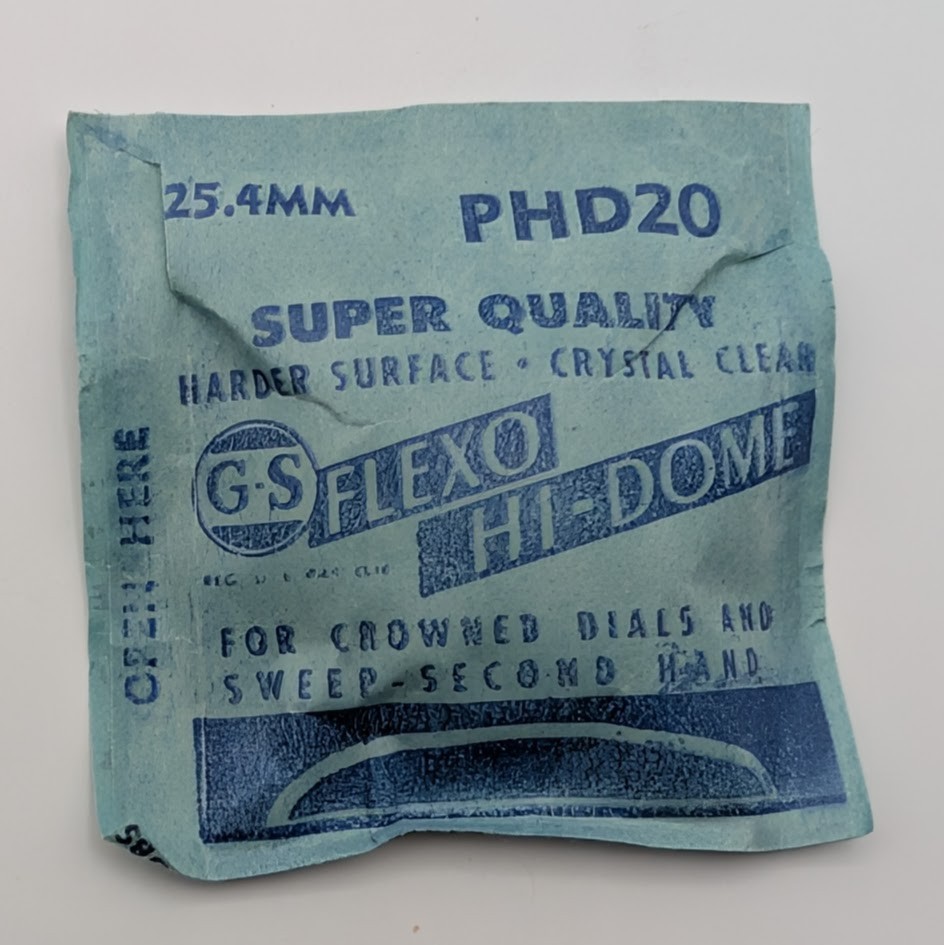 GS PHD20 25.4mm Flexo Hi-Dome Watch Crystal NOS Replacement