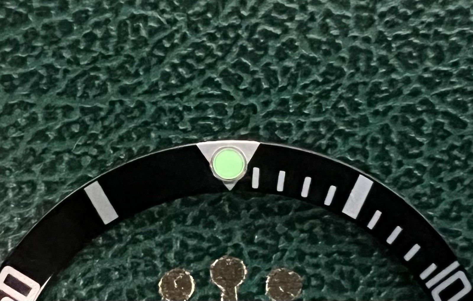 Genuine Rolex Submariner 16610 16800 Pointed 4 Black Watch Bezel Insert OC#1551