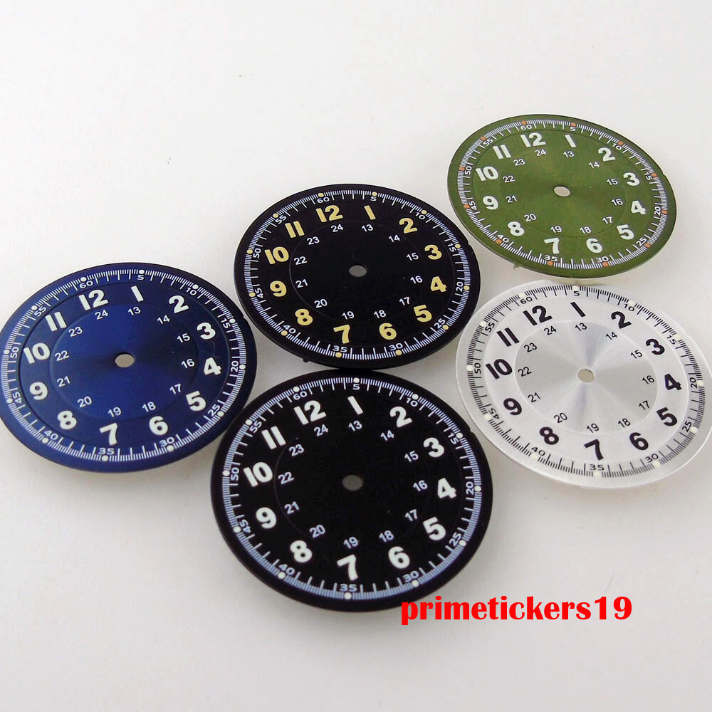 29mm Multicolor Watch Dial Hands Set Luminous Fit NH35 NH36 ETA2824 PT5000 Movt