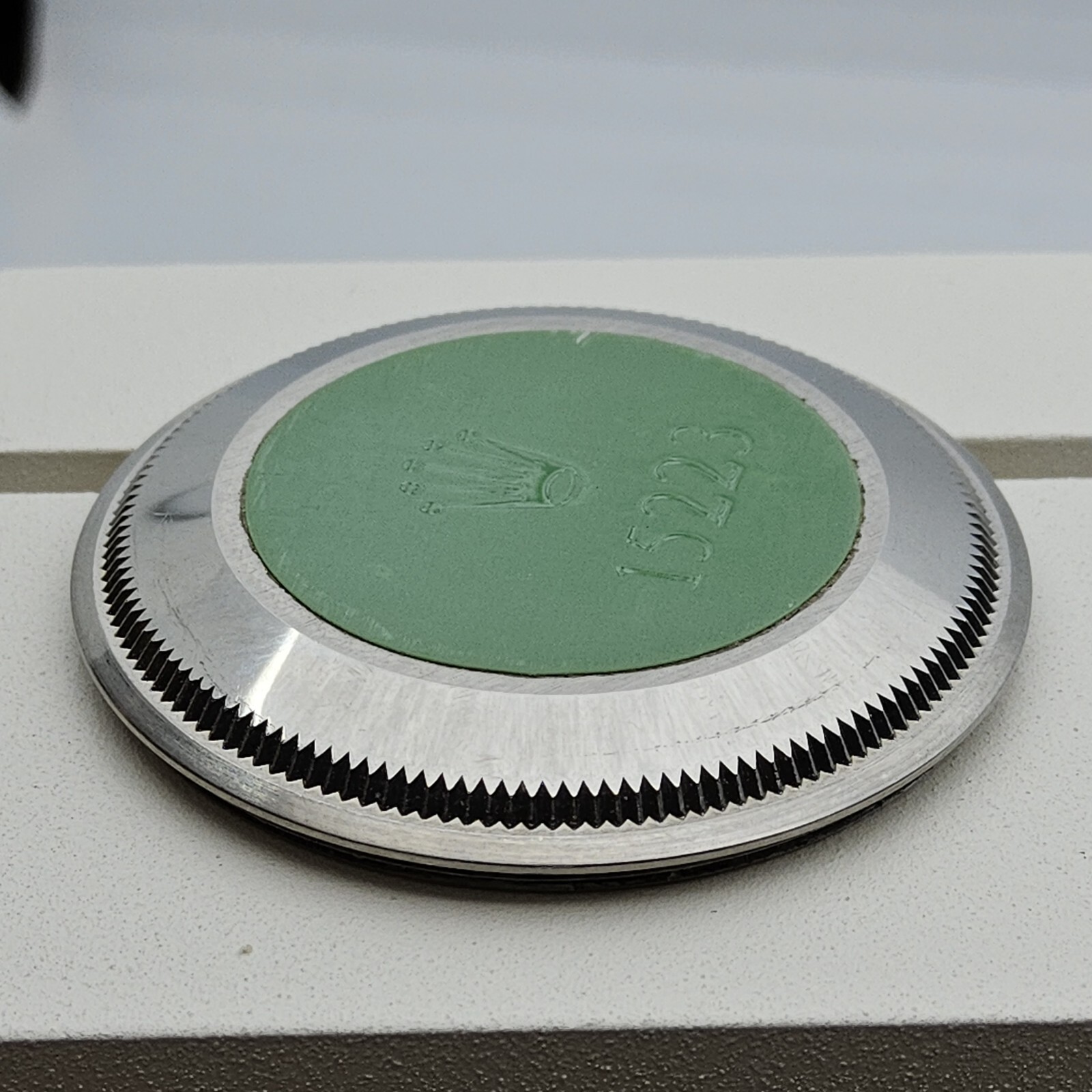 Rolex Caseback 15223 Stainless Steel, Green Hologram,Mint Condition,Genuine