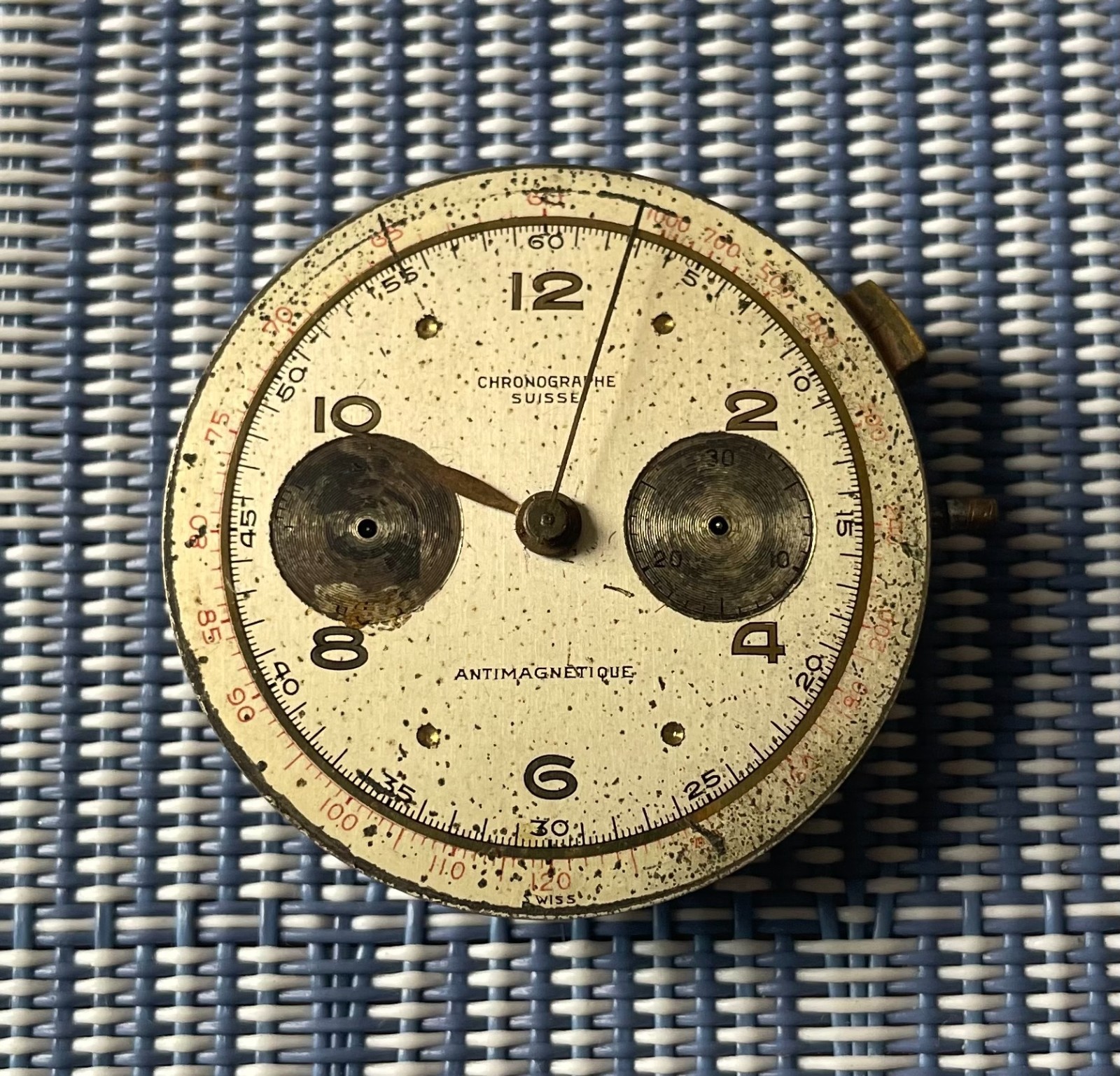 Vintage Chronographe Suisse Swiss Watch 17 Jewels movement Landeron 48