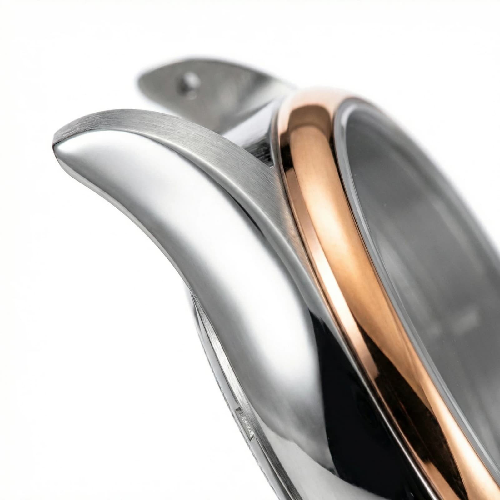 31.5mm Glass back cover waterproof ring Silver & Rose Gold Watch Case for 2015