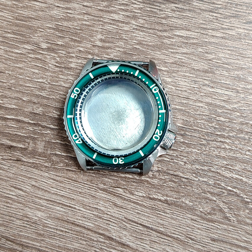 42MM 316 Steel Watch Case Resin Bezel Mineral for SKX007 for NH35/36/4R Movement