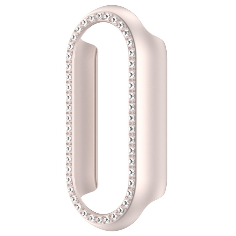 Sparkling Tempered Glass PC Cutout Case Shell For Band 9/9NFC Smartwatch Stylish