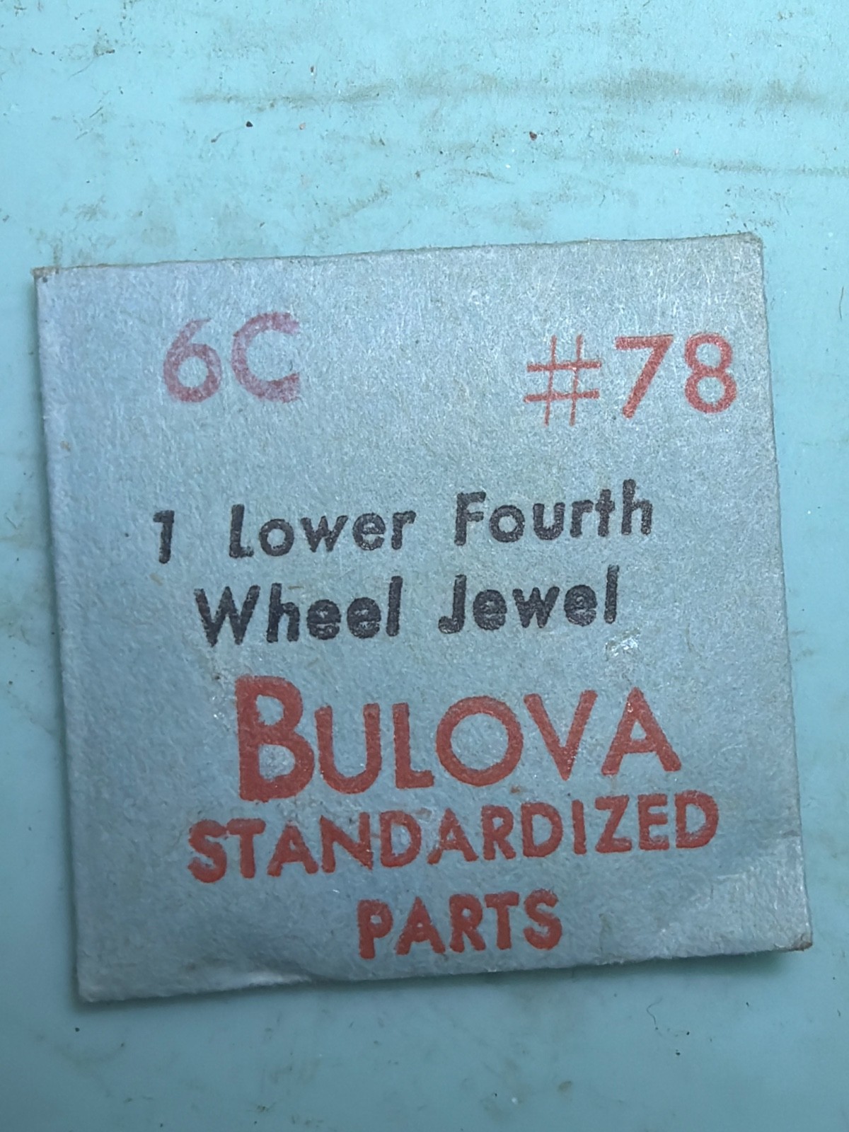 Bulova #78 – Fourth Wheel Lower Jewel – NOS – Various Calibers