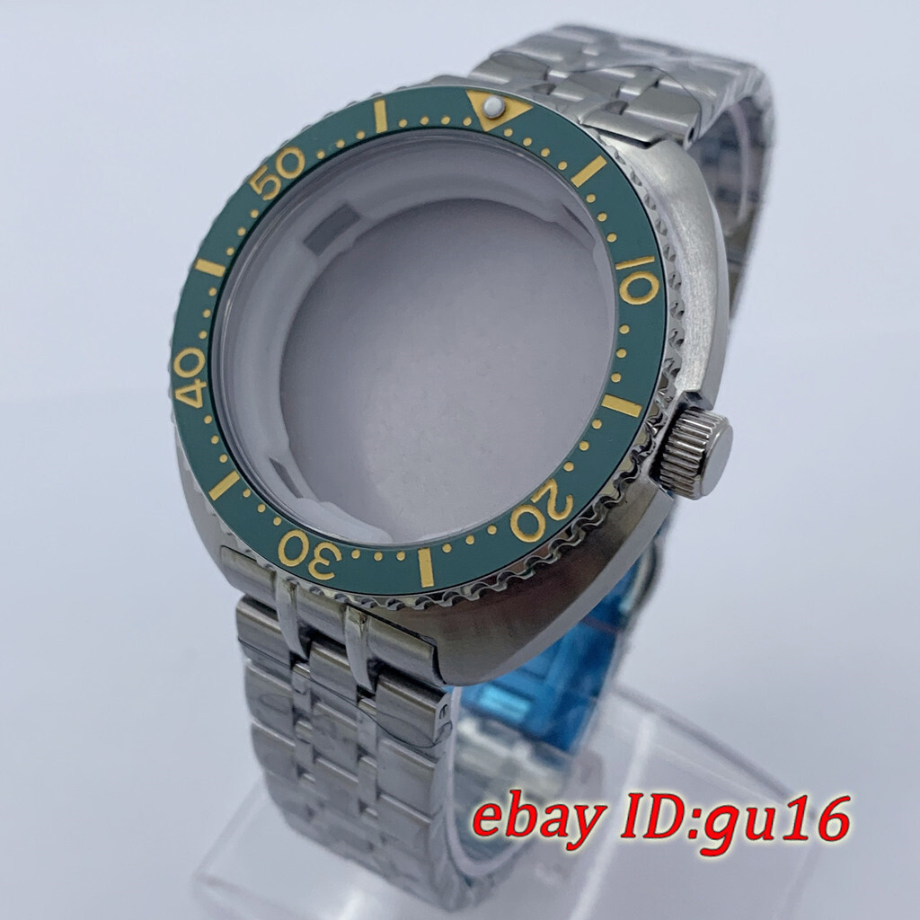44mm Sapphire Glass Watch Case With Bezel With Steel Strap Fit NH34 NH35 NH36
